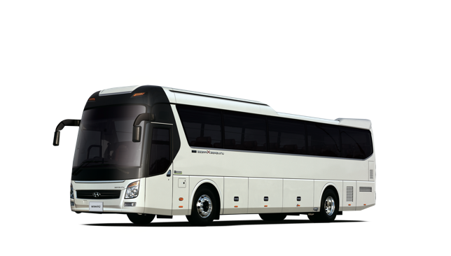 Modern air-conditioned tour bus for large group and corporate travel.